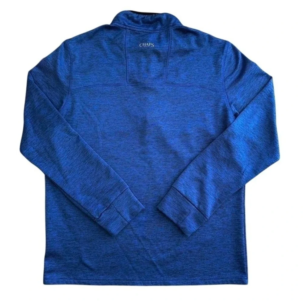 Chaps Golf Mens Blue Heather Quarter Zip Pullover Sweatshirt Size M CHG33KT005